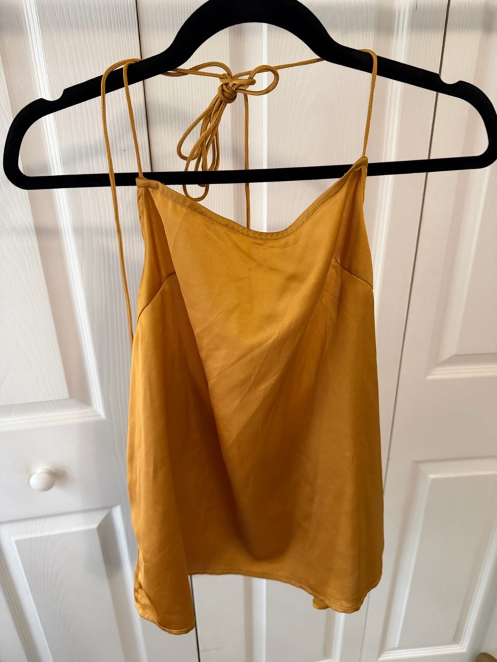 Sabo Skirt Mustard Halter Cami Top Neck String Wrap